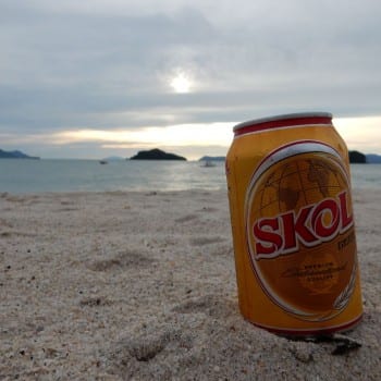 Biertjes bij zonsondergang