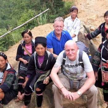 Trekking met de Black Hamong dames geweldige ervaring, met als eind een happy water avond in Ta van