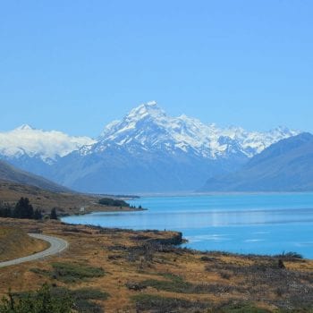 De weg naar mount Cook 