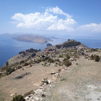 Uitzicht vanaf Isla del Sol