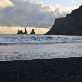Black sand beach bij Vík. 