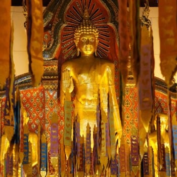 Eén van de prachtige tempels in Chiang Mai
