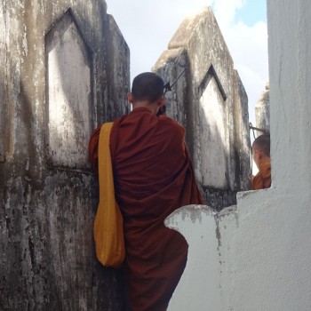 Monnik op Patuxai