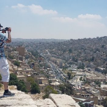 zicht op Amman vanop de citadel
