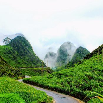 De prachtige karstgebergtes in de Ha Giang Provincie 