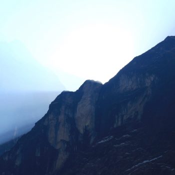 Eerste zonnestralen Annapurna Base Camp