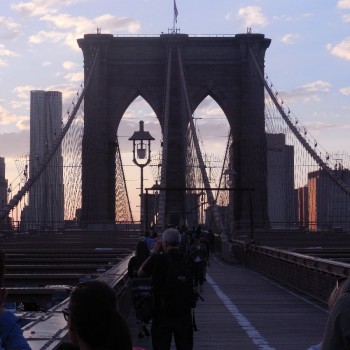 Brooklyn Bridge zonsondergang