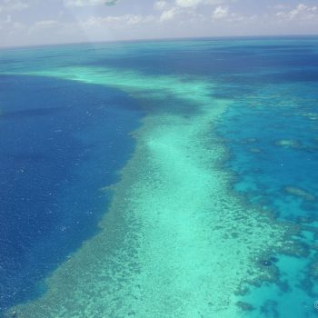 Boven het great barrier reef