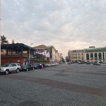 Het centrale plein van Kutaisi