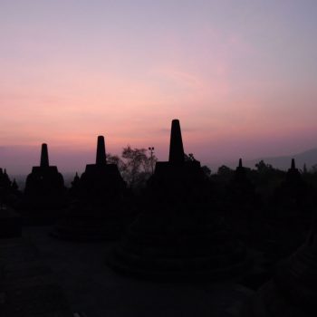 Boropudur bij zonsopgang