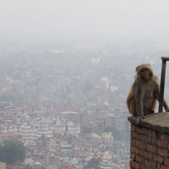 Swayambhunath - uitzicht op Kathmandu