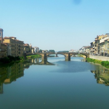 Wandeling langs het water in Florence