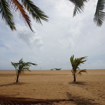 Relaxen aan het langgerekt strand