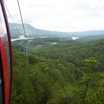 Uitzicht vanaf de cable cart