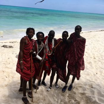 Masai die ons resort bewaakte 