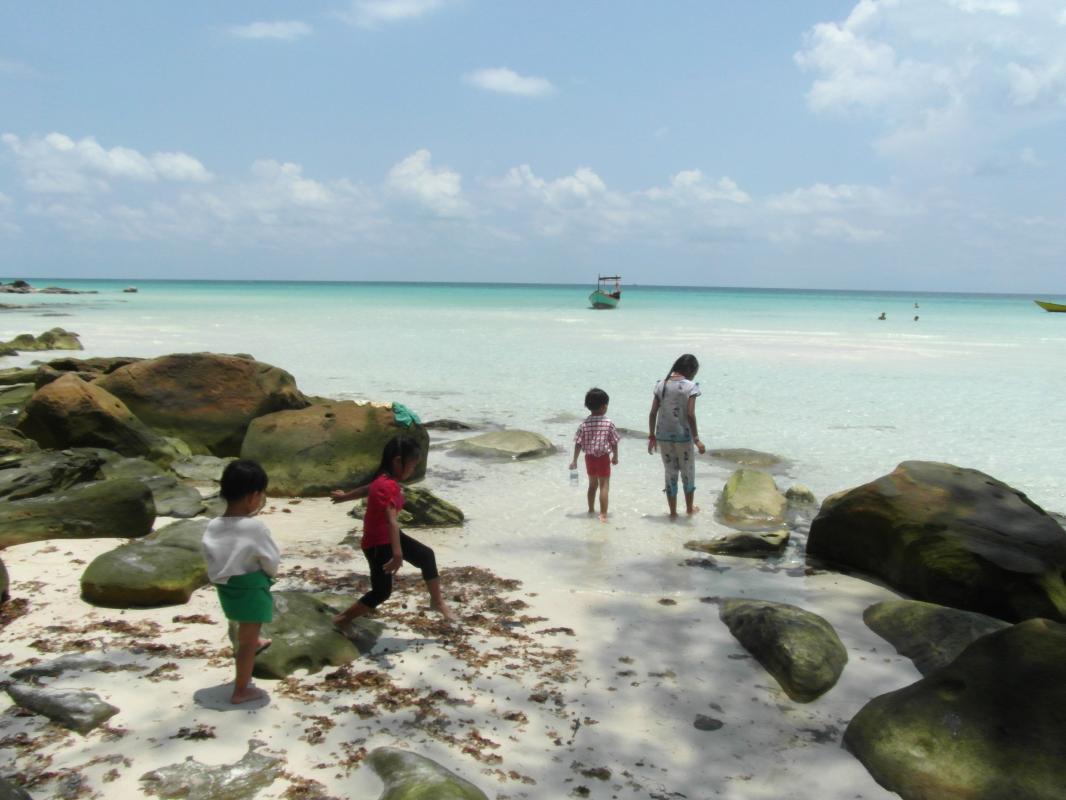 7 km lang wit strand, Longbeach Koh Rong