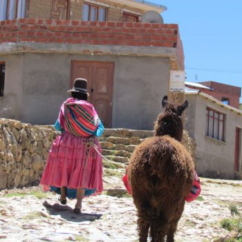 vrouw met lama