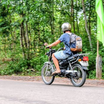 Met de motor onderweg!