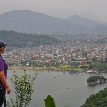 Uitzicht over Pokhara