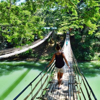 De bamboe brug in Bohol!