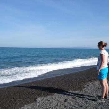 het strand bij Napier