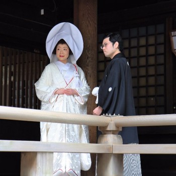 Traditionele bruiloft bij Meiji-Jingu