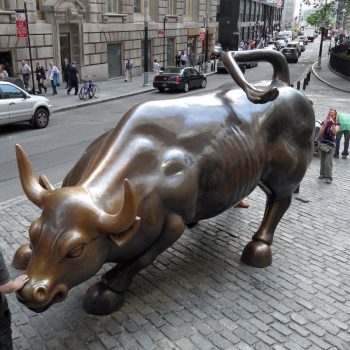 de bekende stier op Wall Street