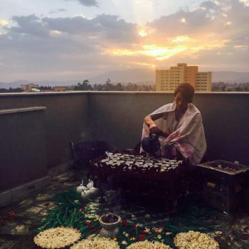 Koffie ceremonie in Addis Ababa