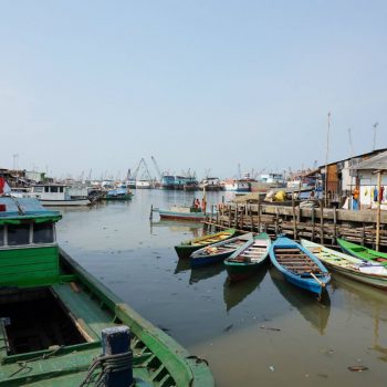 Bootjes in het oude Nederlandse deel van Jakarta