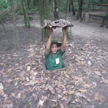 Cu Chi tunnels in de buurt van Ho Chi Minh