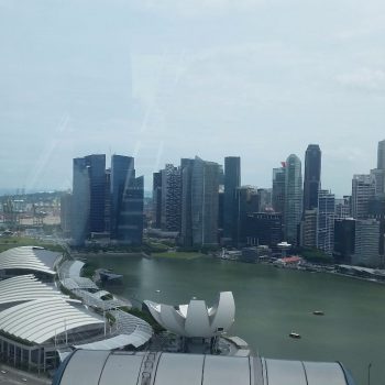 Uitzicht vanaf de Singapore Flyer 