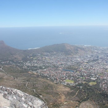 bovenop de tafelberg
