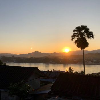 Zonsondergang in Huay Xai
