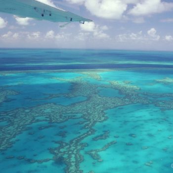 Boven het great barrier reef