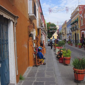 Straatje ten oosten van de Zócalo, Puebla