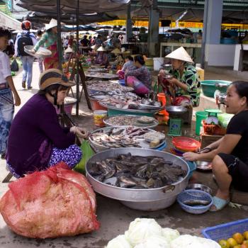 Lokale markt in Mekong Delta