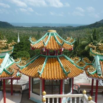 Uitzicht vanaf de Chinese tempel