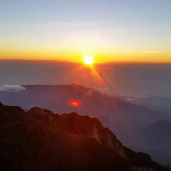 Zonsopgang Mountain rinjani op lombok