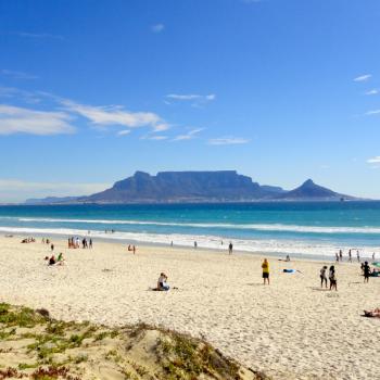 Vanaf het Bloubergstrand met uitzicht op de Tafelberg