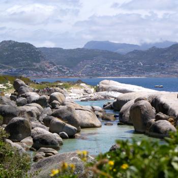 Boulders beach; het strand met de pinguïns