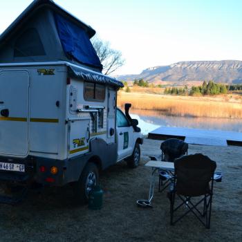Onze camper bij Drakensbergen