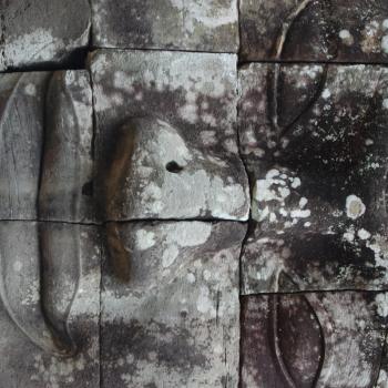 Eén van de prachtige stukjes Angkor Wat