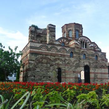 Een oude ruïne in Nessebar