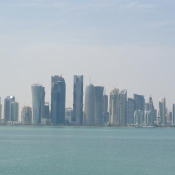 De prachtige skyline van Doha