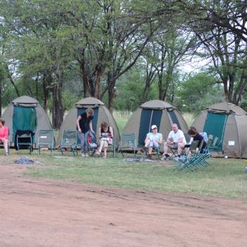 tentenkamp op de Serengeti