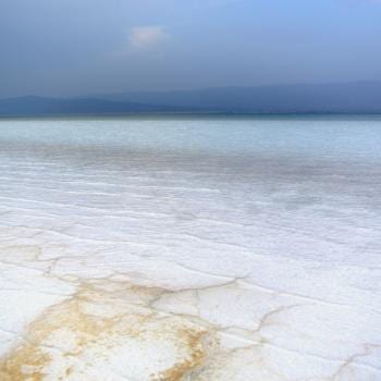 Zoutmeer Lac Assal, het laagste punt van Afrika
