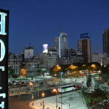 Uitzicht vanuit ons hotel in Buenos Aires