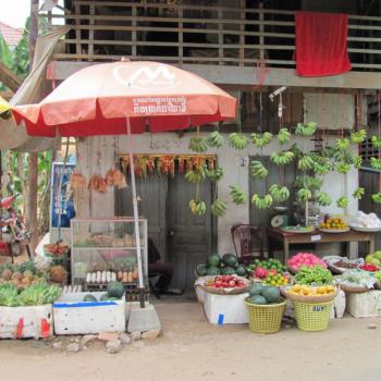 Één van de vele fruitstalletjes in Siem Reap