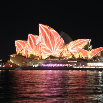 Sydney Opera House tijdens het lichten festival.