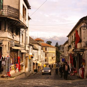De oude bazaar van Gjirokastra
